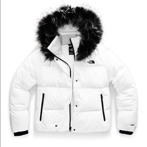 The North Face Jackets Coats The Northface White Dealio Down Crop Jacket Poshmark